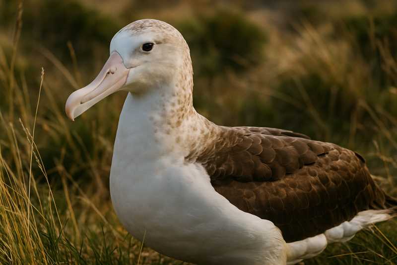 Image of a Antipodean Albatross in its natural habitat