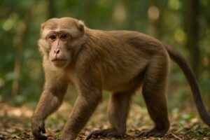 Image of a Assamese Macaque in its natural habitat