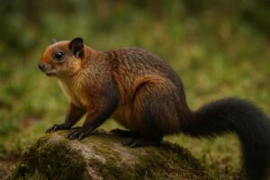 Image of a Bhutan Giant Flying Squirrel in its natural habitat