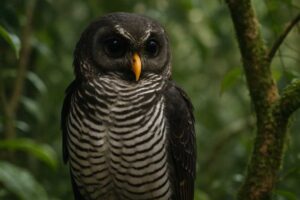 Image of a Black-and-white Owl in its natural habitat