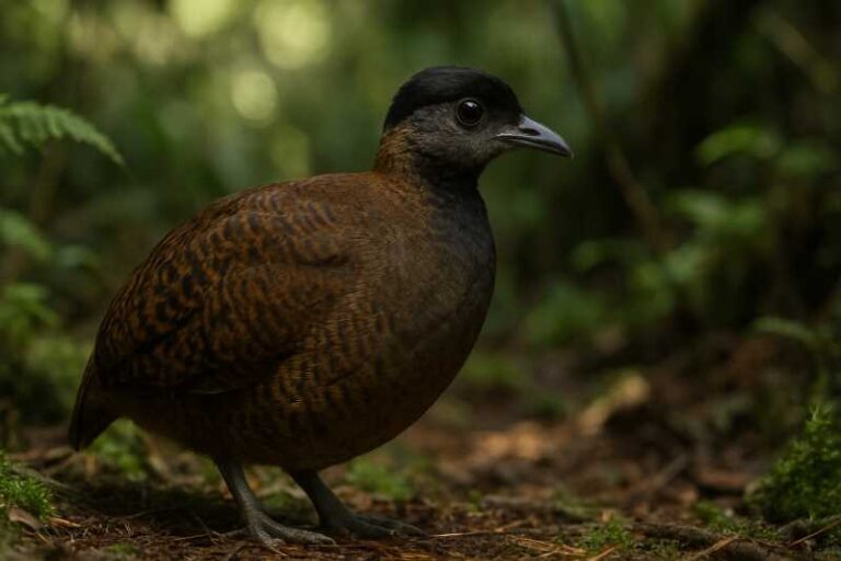 Image of a Black-capped Tinamou in its natural habitat