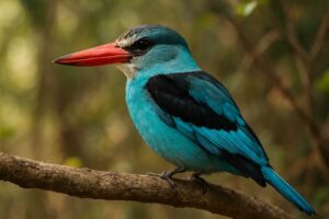 Image of a Blue-breasted Kingfisher in its natural habitat