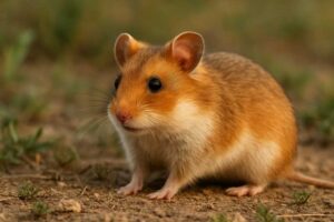 Image of a Brandt's Golden Hamster in its natural habitat