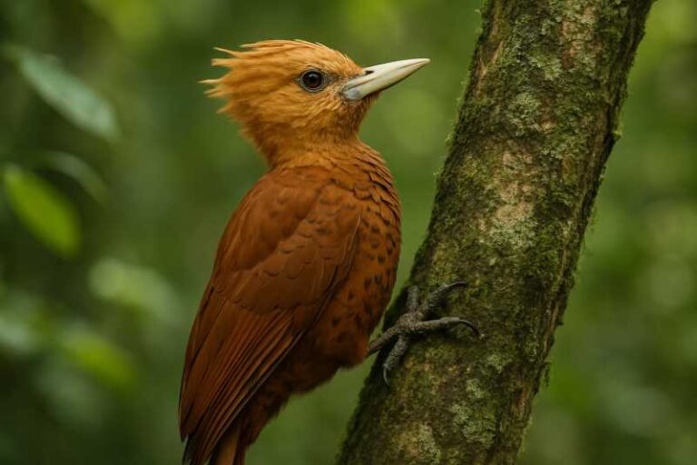 Image of a Chestnut-colored Woodpecker in its natural habitat