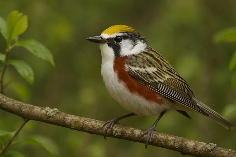 Image of a Chestnut-sided Warbler in its natural habitat
