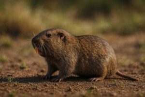 Image of a Cofre de Perote Pocket Gopher in its natural habitat