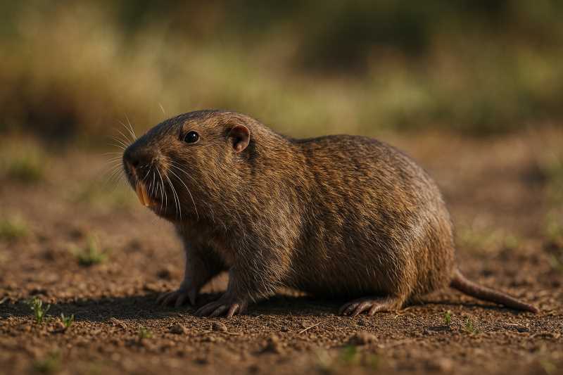 Image of a Cofre de Perote Pocket Gopher in its natural habitat