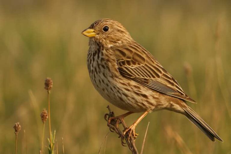 Image of a Corn Bunting in its natural habitat