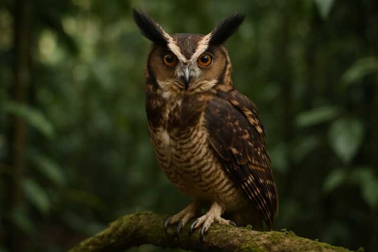 Image of a Crested Owl in its natural habitat
