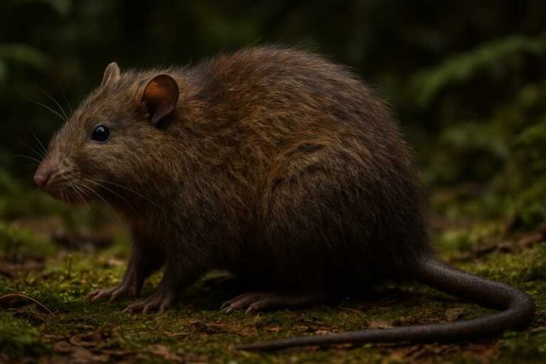 Image of a De Vis's Woolly Rat in its natural habitat