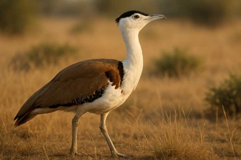 Image of a Great Indian Bustard in its natural habitat