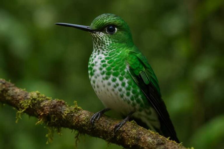 Image of a Green-and-white Hummingbird in its natural habitat