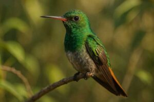 Image of a Green-tailed Goldenthroat in its natural habitat