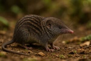 Image of a Lesser Striped Shrew in its natural habitat