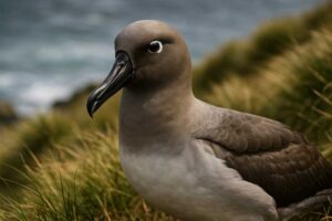 Image of a Light-mantled Albatross in its natural habitat