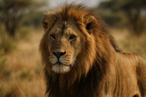 Image of a Lion in its natural habitat