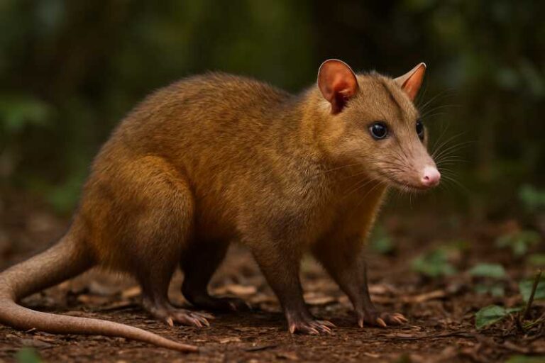 Image of a Massoia's Lutrine Opossum in its natural habitat