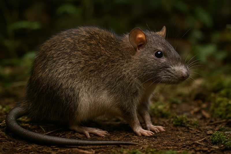 Image of a Meyer's Giant Rat in its natural habitat