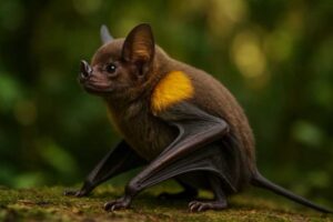 Image of a Mistratoan Yellow-shouldered Bat in its natural habitat