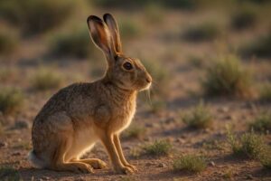 Image of a Moroccan Hare in its natural habitat