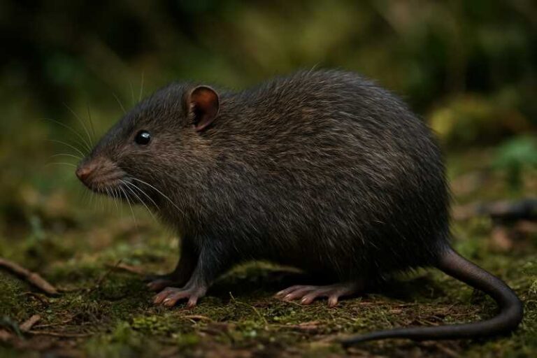 Image of a Mountain Water Rat in its natural habitat