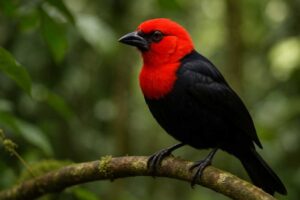 Image of a Red-headed Malimbe in its natural habitat
