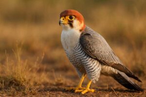 Image of a Red-necked Falcon in its natural habitat