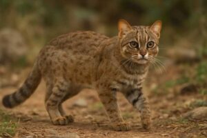 Image of a Rusty-spotted Cat in its natural habitat
