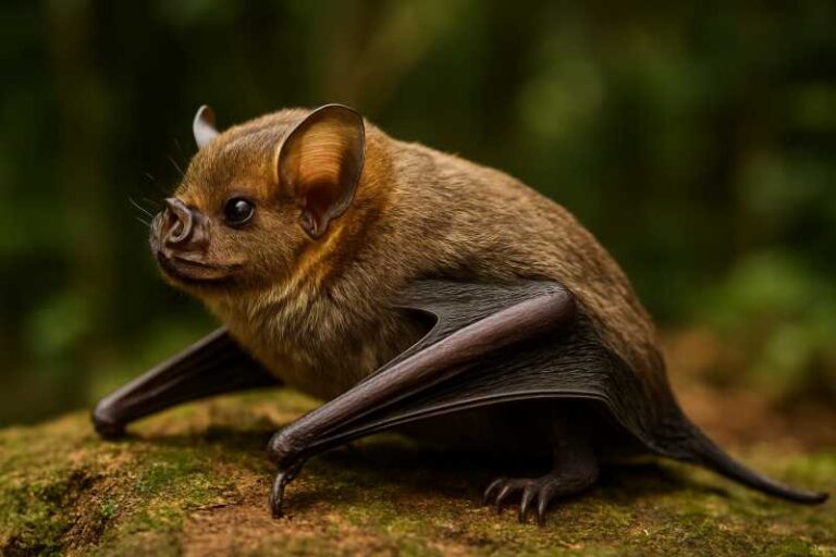 Image of a Short-headed Broad-nosed Bat in its natural habitat