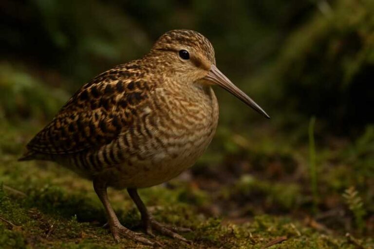 Image of a Snares Snipe in its natural habitat