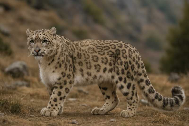 Image of a Snow Leopard in its natural habitat