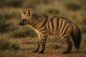 Image of a Southern Aardwolf in its natural habitat