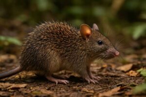 Image of a Spiny Seram Island Rat in its natural habitat