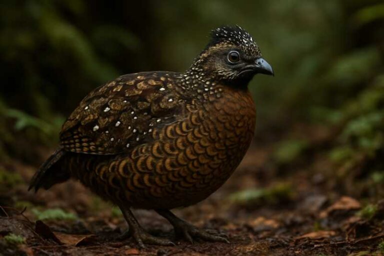 Image of a Starred Wood Quail in its natural habitat