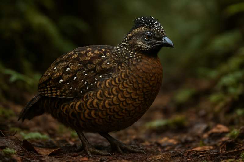 Image of a Starred Wood Quail in its natural habitat