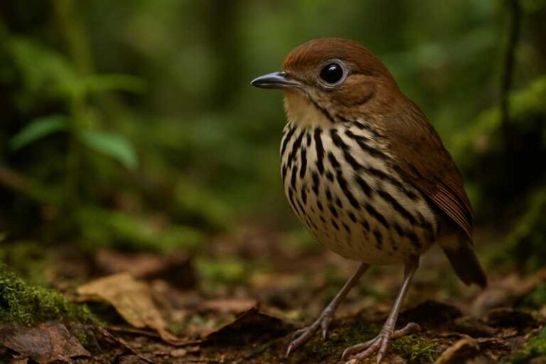 Image of a Streak-chested Antpitta in its natural habitat