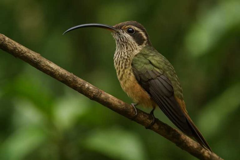 Image of a Streak-throated Hermit in its natural habitat