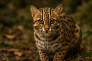 Image of a Sunda Leopard Cat in its natural habitat