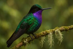 Image of a Violet-throated Starfrontlet in its natural habitat