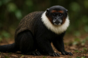 Image of a White collared titi in its natural habitat