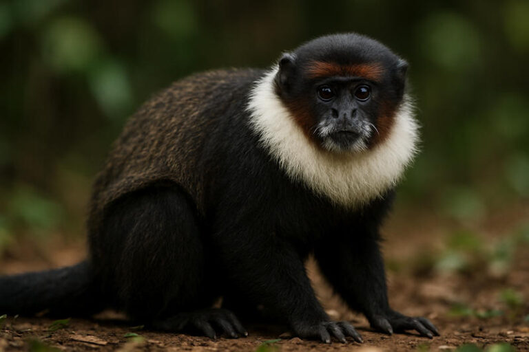 Image of a White collared titi in its natural habitat