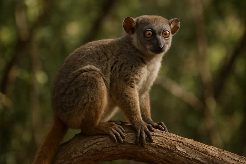 Image of a Zombitse Sportive Lemur in its natural habitat