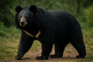 Image of a Asian Black Bear in its natural habitat