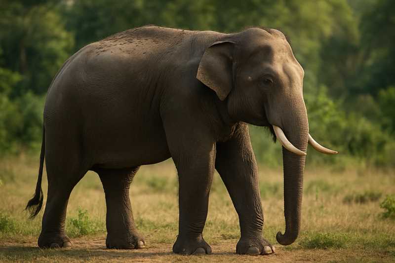 Image of a Asian Elephant in its natural habitat