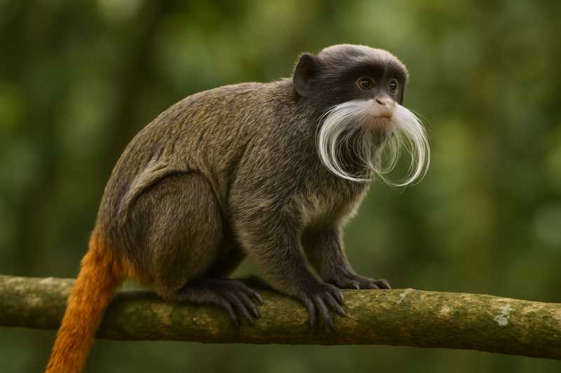 Image of a Bearded Emperor Tamarin in its natural habitat