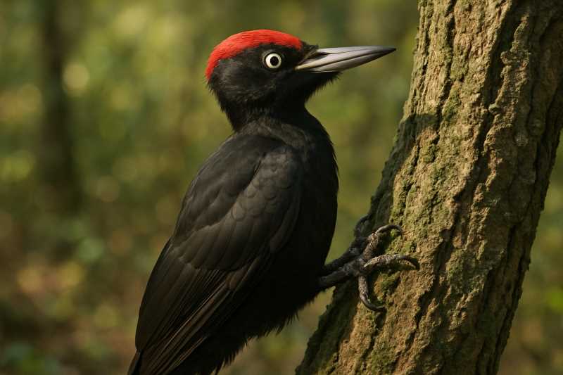 Image of a Black-bodied Woodpecker in its natural habitat