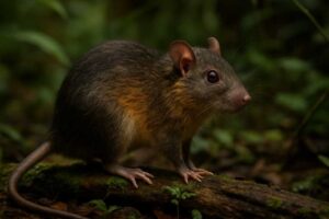 Image of a Bornean Tree Rat in its natural habitat