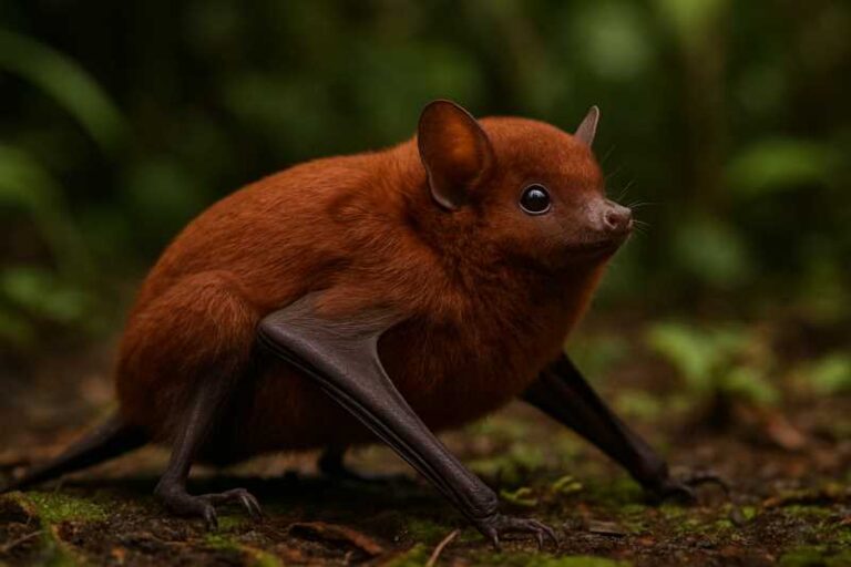 Image of a Chestnut Sac-winged Bat in its natural habitat