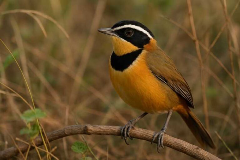 Image of a Collared Crescentchest in its natural habitat