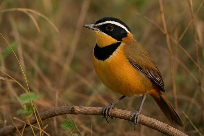 Image of a Collared Crescentchest in its natural habitat